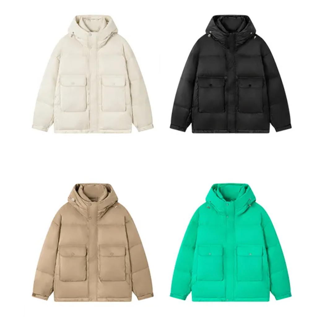 "WARMD" Veste Doudoune Parka Matelassée Blanc, Beige, Noir, Vert - URB1™