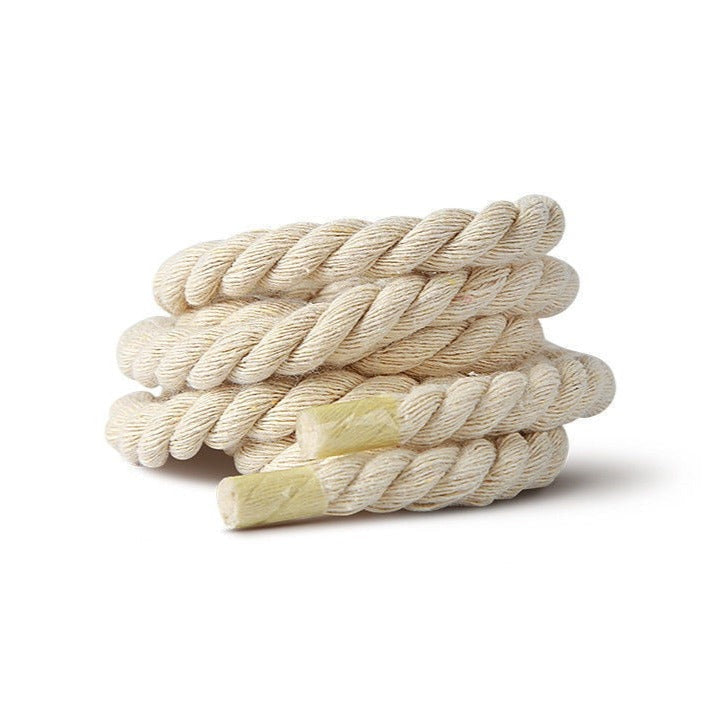 Lacets Plats Larges En Coton - Lot De 2 Paires, 120 Cm, 8 Mm, Beige, Résistants à La Déchirure Pour Baskets