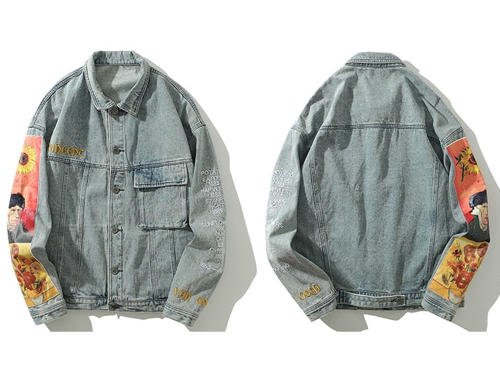 "VAN GOGH" Veste en jean denim - URB1™ - URB1™ Vêtements Streetwear mode boutique streetwear shop