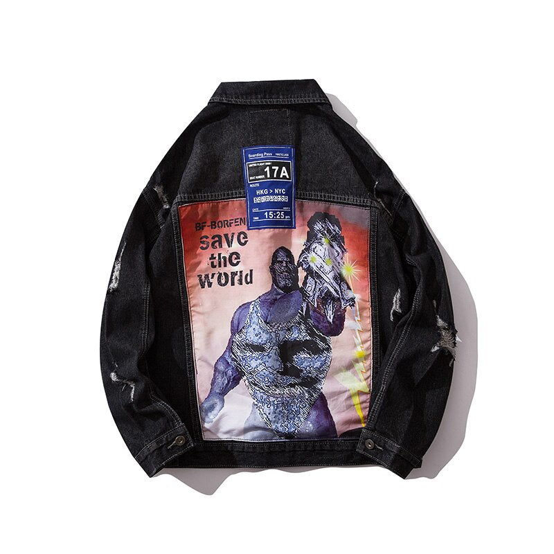 "SUPERIOR" Veste en jean denim - URB1™ - URB1™ Vêtements Streetwear mode boutique streetwear shop