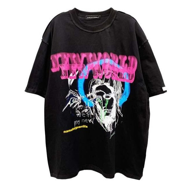 UNCLEDONJM Cartoon Funny Men T shirt O-neck Men T shirt Loose Hip hop Tops Tees Streetwear Short Sleeve T shirts NF-NB97 URB1™ Vêtements Streetwear URB1™ Vêtements Streetwear uncledonjm