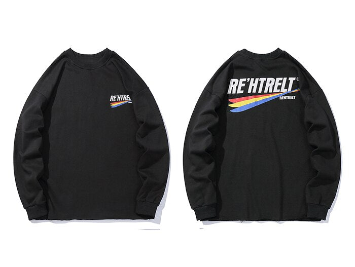 "RE'HTRELT" Sweatshirt crewneck Noir - URB1™ - URB1™ Vêtements Streetwear mode boutique streetwear shop