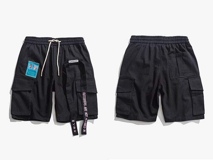 Aelfric Eden Cargo Shorts Men Ribbons Letter Embroidery Hip Hop Knee Length Fashion Summer Streetwear 2019 Casual Short Joggers URB1™ Vêtements Streetwear URB1™ Vêtements Streetwear ael