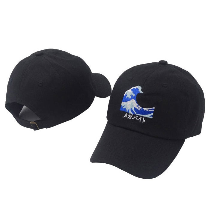 "WAVE" Casquette Baseball Streetwear Noir - UBR1™ - URB1™ Vêtements Streetwear mode boutique streetwear shop
