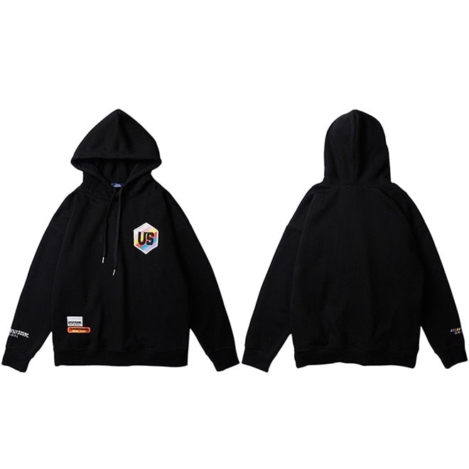 2019 Mens Hip Hop Hoodie Sweatshirt Embroidery Letter Japanese Harajuku Hoodies Pullover Streetwear Autumn Casual Hoodie Cotton - URB1™ Vêtements Streetwear mode boutique streetwear shop