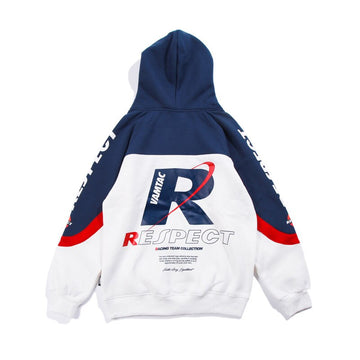 "RESPECT" Sweatshirt Hoodie à capuche Bleu - URB1™ - URB1™ Vêtements Streetwear mode boutique streetwear shop