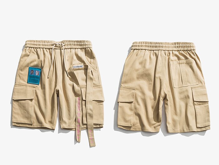 Aelfric Eden Cargo Shorts Men Ribbons Letter Embroidery Hip Hop Knee Length Fashion Summer Streetwear 2019 Casual Short Joggers URB1™ Vêtements Streetwear URB1™ Vêtements Streetwear ael