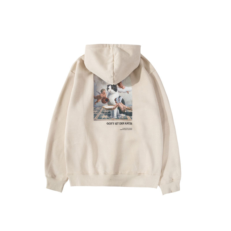 "GOTT IST DIE KATZE" Sweatshirt Hoodie à capuche - URB1™ - URB1™ Vêtements Streetwear mode boutique streetwear shop