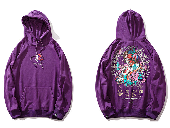 Aelfric Eden Good and Evil Printed Men Hooded Sweatshirts 2019 Winter Harajuku Casual Cotton Pullover Fashion Streetwear Hoodies URB1™ Vêtements Streetwear URB1™ Vêtements Streetwear ae