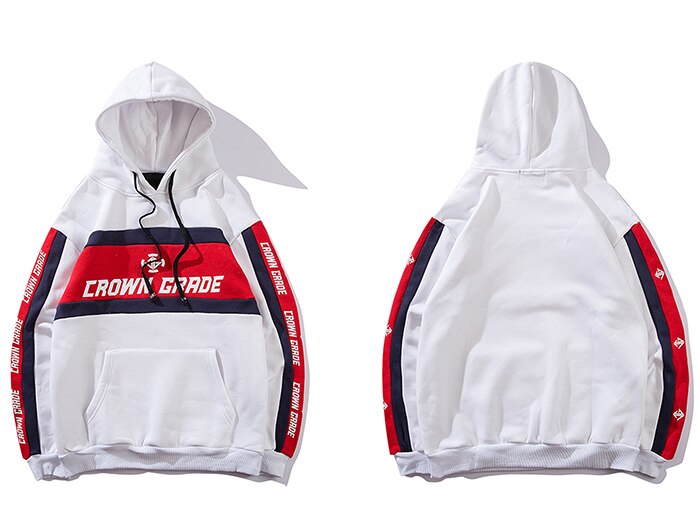 Aelfric Eden Patchwork Letter Print Men Hooded Sweatshirts Harajuku Color Clock Hoodie Casual Cotton Hip Hop Pullover Streetwear - URB1™ Vêtements Streetwear mode boutique streetwear shop