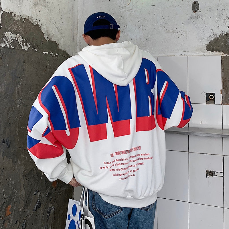 "COWBOY" Sweatshirt Hoodie Imprimé Oversize Blanc - URB1™ - URB1™ Vêtements Streetwear mode boutique streetwear shop