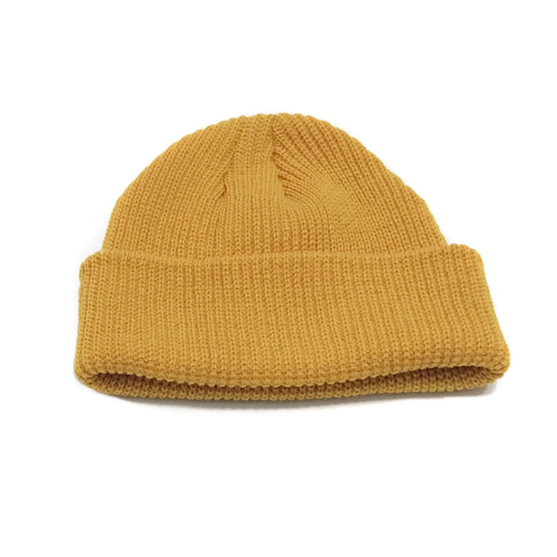 "CAPCUFF" Bonnet tricoté Streetwear Jaune - URB1™ - URB1™ Vêtements Streetwear mode boutique streetwear shop