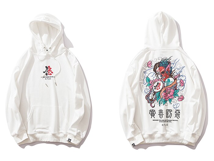 Aelfric Eden Good and Evil Printed Men Hooded Sweatshirts 2019 Winter Harajuku Casual Cotton Pullover Fashion Streetwear Hoodies URB1™ Vêtements Streetwear URB1™ Vêtements Streetwear ae