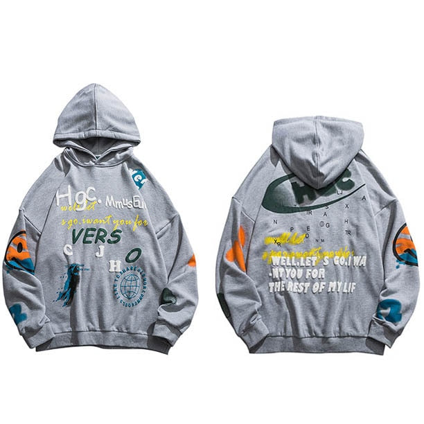 "HAC" Sweatshirt Hoodie à capuche Gris - URB1™ - URB1™ Vêtements Streetwear mode boutique streetwear shop