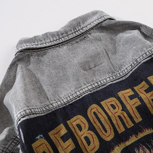 "BF.BORFEND" Veste en jean Denim Gris - URB1™ - URB1™ Vêtements Streetwear mode boutique streetwear shop