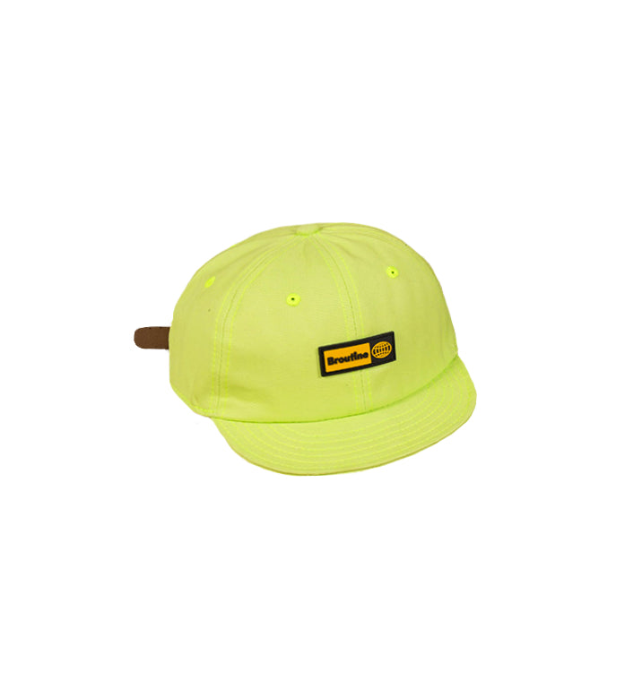 "BROUTINE" Casquette à petite visière Jaune fluo - URB1™ - URB1™ Vêtements Streetwear mode boutique streetwear shop