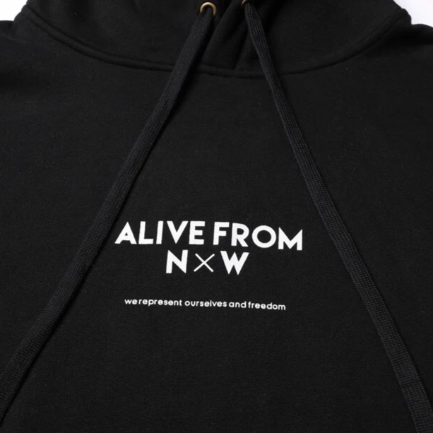 "ALIVE FROM NOW" Sweatshirt Hoodie à capuche Noir - URB1™ - URB1™ Vêtements Streetwear mode boutique streetwear shop