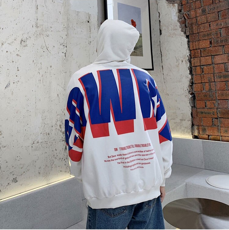 "COWBOY" Sweatshirt Hoodie Imprimé Oversize Blanc - URB1™ - URB1™ Vêtements Streetwear mode boutique streetwear shop