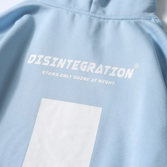 "DISINTEGRATION" Sweatshirt Hoodie à capuche Bleu - URB1™ - URB1™ Vêtements Streetwear mode boutique streetwear shop