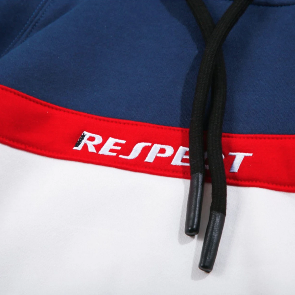 "RESPECT" Sweatshirt Hoodie à capuche Bleu - URB1™ - URB1™ Vêtements Streetwear mode boutique streetwear shop