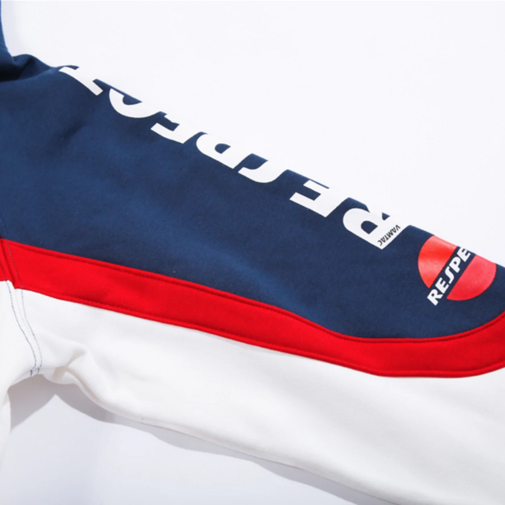 "RESPECT" Sweatshirt Hoodie à capuche Bleu - URB1™ - URB1™ Vêtements Streetwear mode boutique streetwear shop