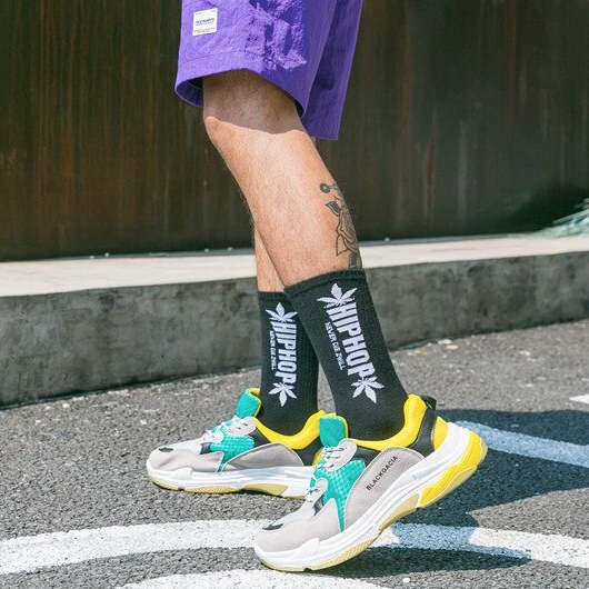 "HIP HOP" chaussettes montantes Noir - URB1™ - URB1™ Vêtements Streetwear mode boutique streetwear shop