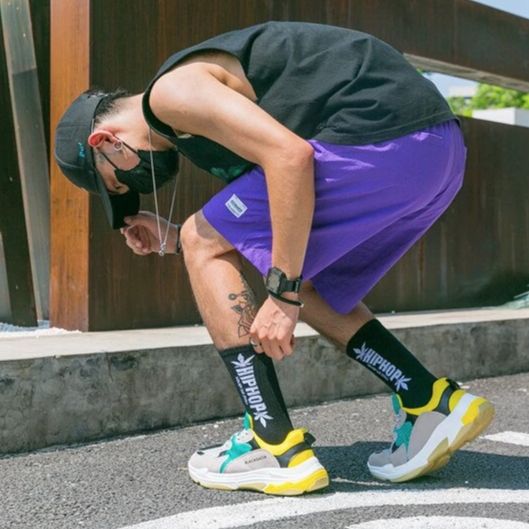 "HIP HOP" chaussettes montantes Noir - URB1™ - URB1™ Vêtements Streetwear mode boutique streetwear shop