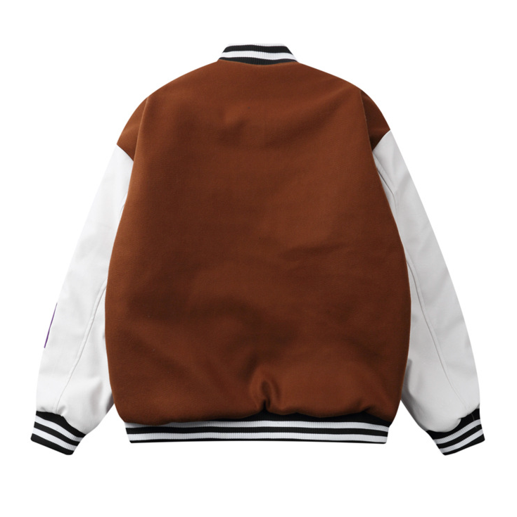 "SMILE" Veste Baseball Bombers Simili-cuir Noir - URB1™