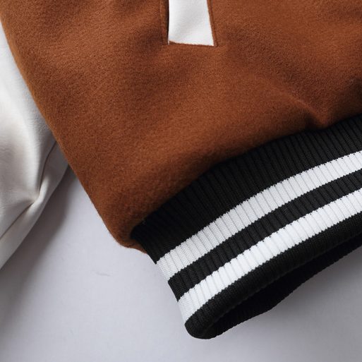 "SMILE" Veste Baseball Bombers Simili-cuir Noir - URB1™