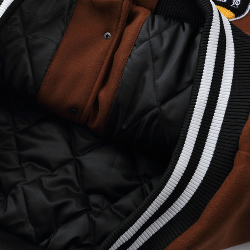 "SMILE" Veste Baseball Bombers Simili-cuir Noir - URB1™