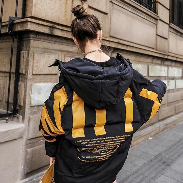 "N" Veste Doudoune Matelassée Noir - URB1™ - URB1™ Vêtements Streetwear mode boutique streetwear shop