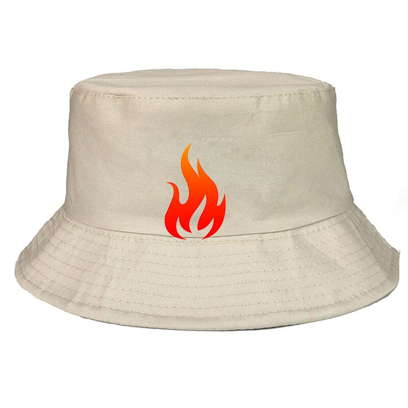 Flame Bucket Hat Ladies Women Men Sun Wide Brim Fishing Hat Fisherman Caps Panama Pop Hip Hop Harajuku Hunting Outdoor Summer URB1™ Vêtements Streetwear URB1™ Vêtements Streetwear flame