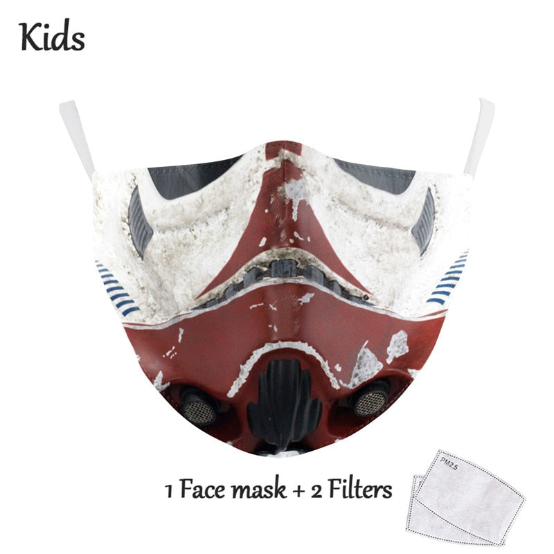 NADANBAO Adult Kid Star War Cosplay Print Face Mask Adult Kid Washable Masks Fabric Reusable PM2.5 Filters Dust Proof URB1™ Vêtements Streetwear URB1™ Vêtements Streetwear nadanbao-adul