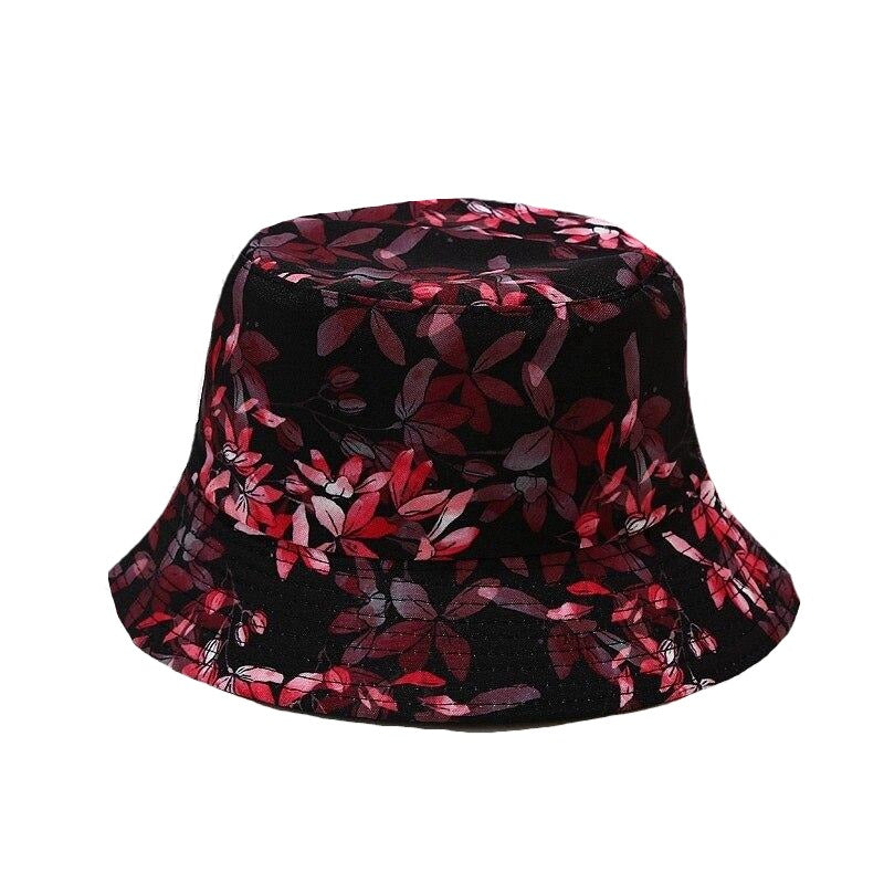 2021 Women's Cap Ins New Bucket Hat Botanical Flower Print Fisherman Hat For Women Spring Summer Outdoor Sun Protection Hat Men URB1™ Vêtements Streetwear URB1™ Vêtements Streetwear 202