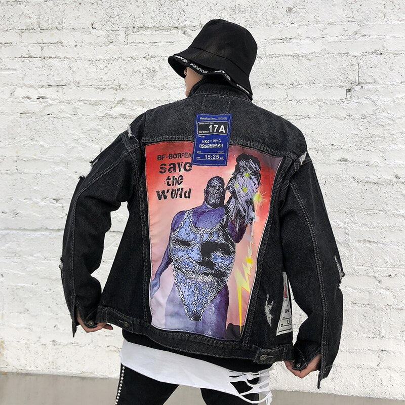 "SUPERIOR" Veste en jean denim - URB1™ - URB1™ Vêtements Streetwear mode boutique streetwear shop