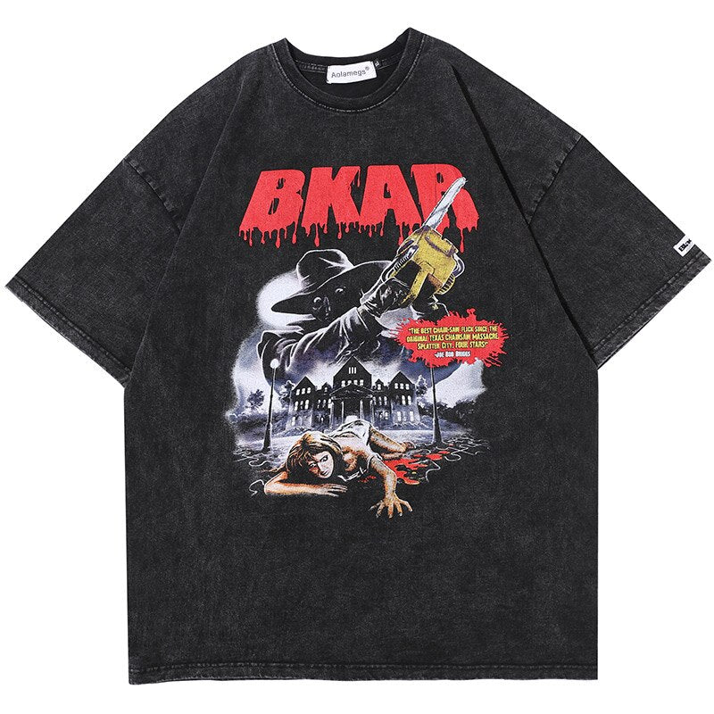 Aolamegs Men T Shirt Cool Letter Printing Harajuku High Street Cotton Punk Hip Hop Style Oversize Rock Hipster Streetwear Summer URB1™ Vêtements Streetwear URB1™ Vêtements Streetwear ao