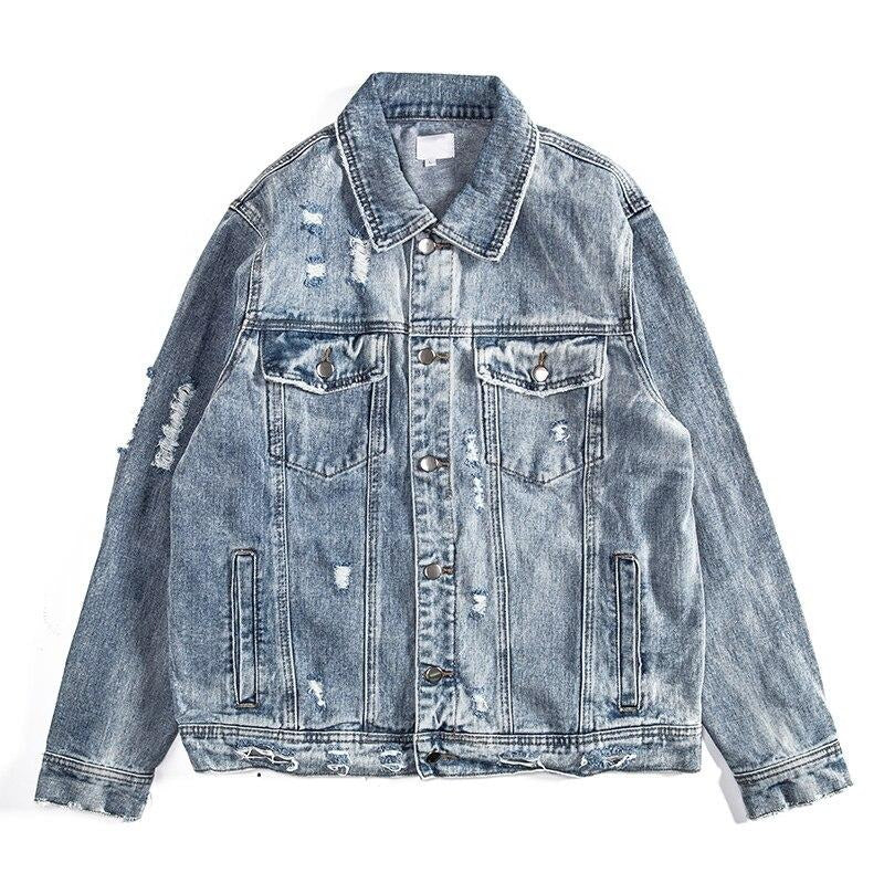 Dark Icon Back Printed Street Fashion Jeans Jacket Men Turn-down Collar Ripped Denim Jackets Streetwear Clothing URB1™ Vêtements Streetwear URB1™ Vêtements Streetwear dark-icon-back-pri