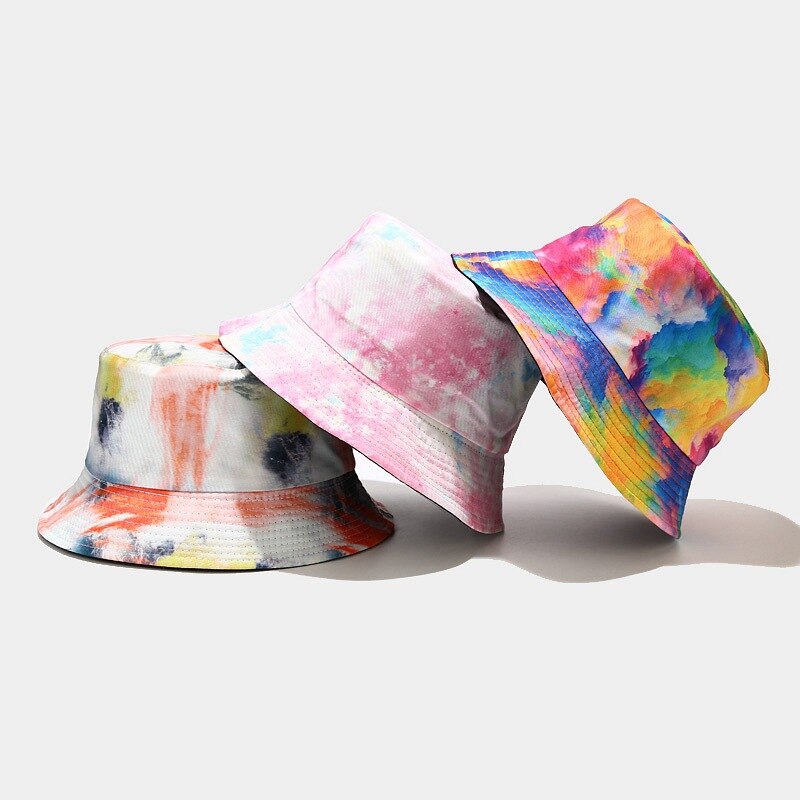 Hot Selling 3D Pattern Bucket Hat Fisherman Hat Tie-dye Double-sided Beach Hat Women's Summer Panama Bob Cap Outdoor Sunscreen URB1™ Vêtements Streetwear URB1™ Vêtements Streetwear hot-