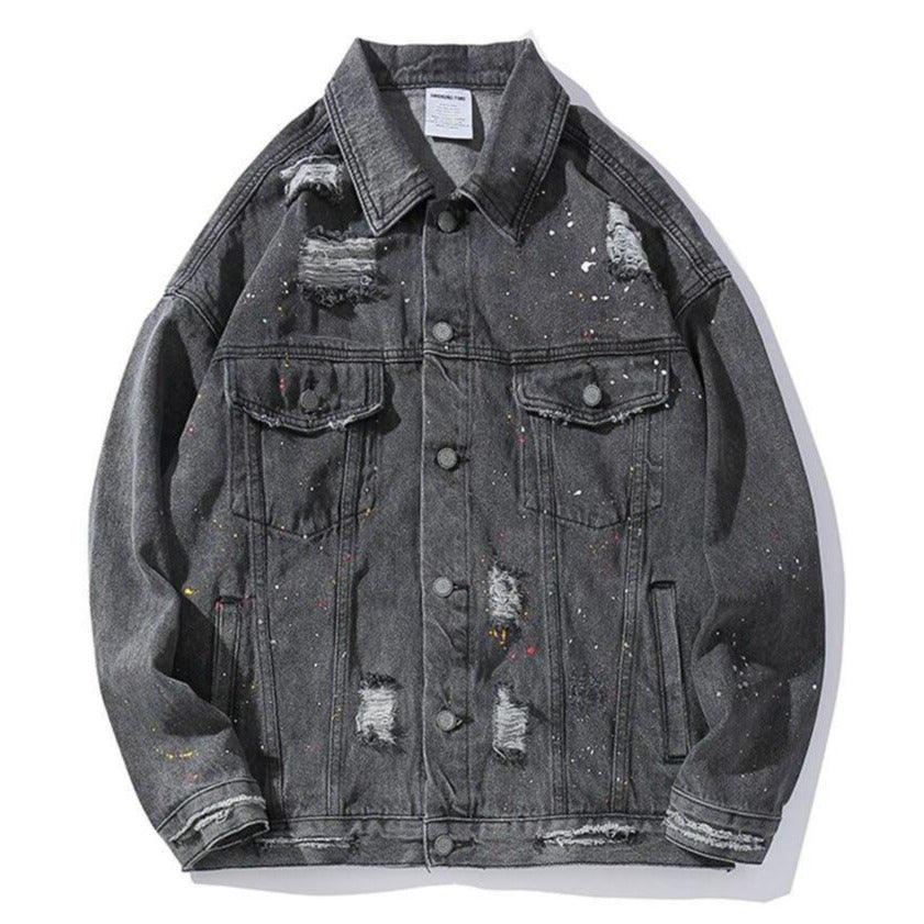 "DESTROYED" veste en jean denim - URB1™ - URB1™ Vêtements Streetwear mode boutique streetwear shop