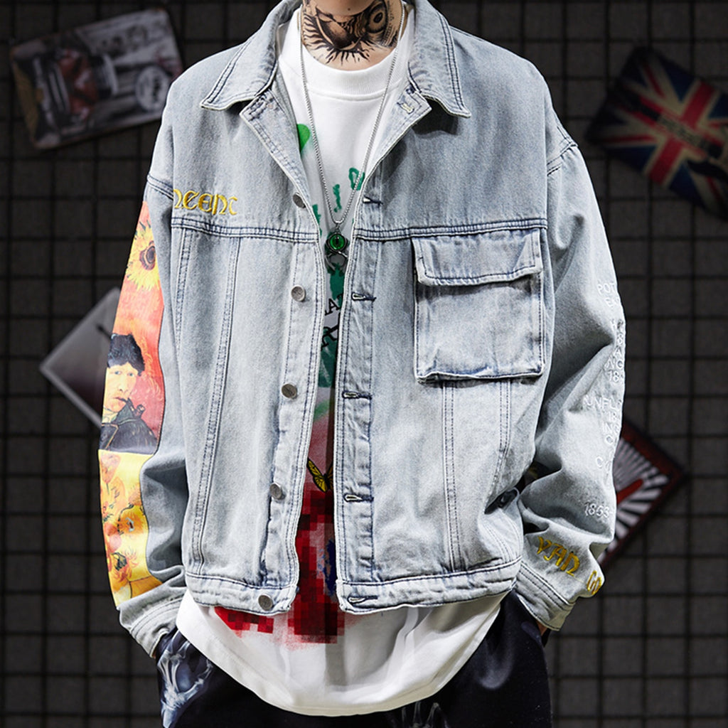 "VAN GOGH" Veste en jean denim - URB1™ - URB1™ Vêtements Streetwear mode boutique streetwear shop