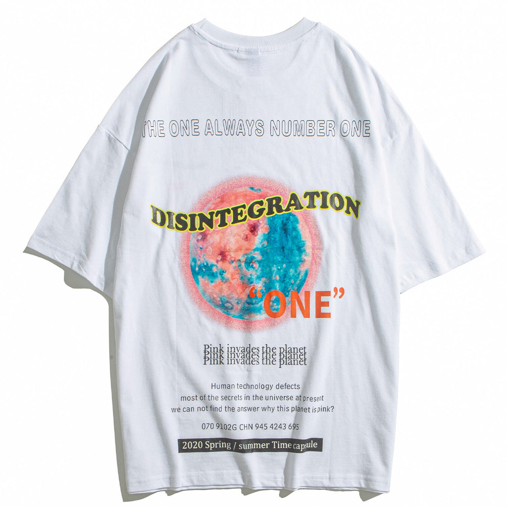 Aelfric Eden 2020 Spring Summer Hip-hop Streetwear Oversize Men Short Sleeves Harajuku Pink Invades The Planet Print T Shirt Men URB1™ Vêtements Streetwear URB1™ Vêtements Streetwear ae