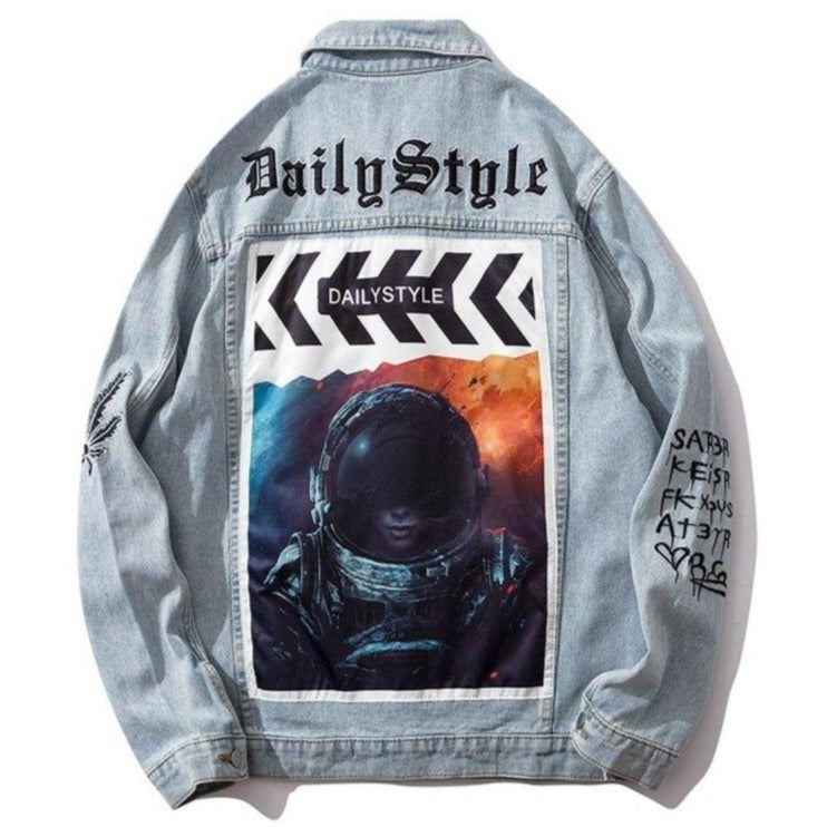 "DAILYSTYLE" Veste en jean denim - URB1™ - URB1™ Vêtements Streetwear mode boutique streetwear shop