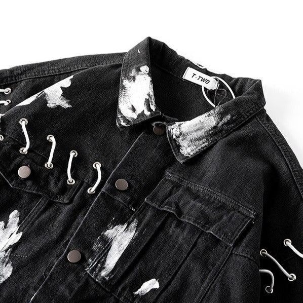"DESTROYED" Veste en jean denim - URB1™ - URB1™ Vêtements Streetwear mode boutique streetwear shop