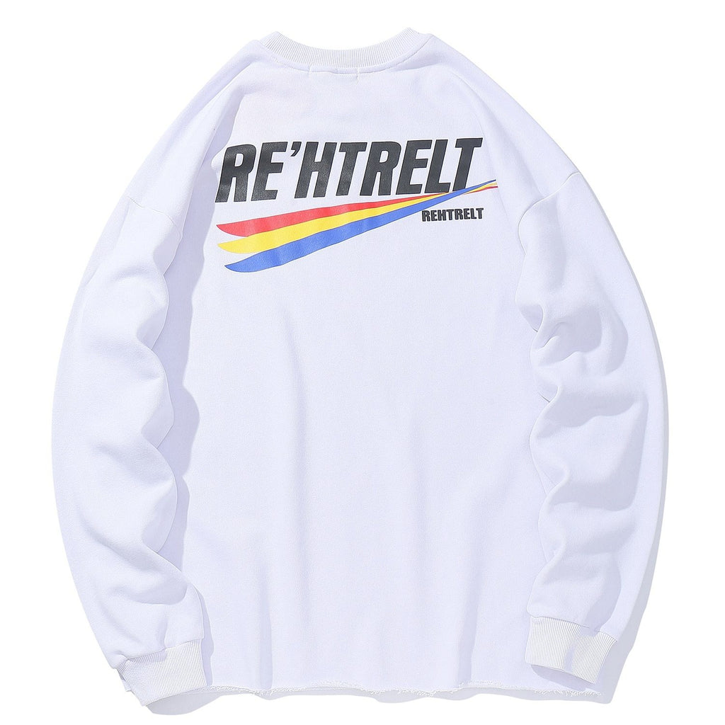 "RE'HTRELT" Sweatshirt crewneck blanc - URB1™ - URB1™ Vêtements Streetwear mode boutique streetwear shop