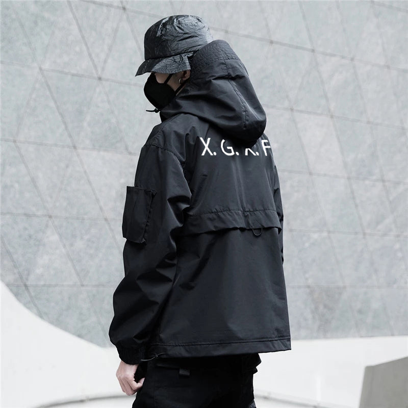 2019 New Black Cargo Jackets Windbreaker Men Streetwear Tactical Jacket Pullover Multi-pocket Male 2019 Autumn Hoody Coat GM659 URB1™ Vêtements Streetwear URB1™ Vêtements Streetwear 201