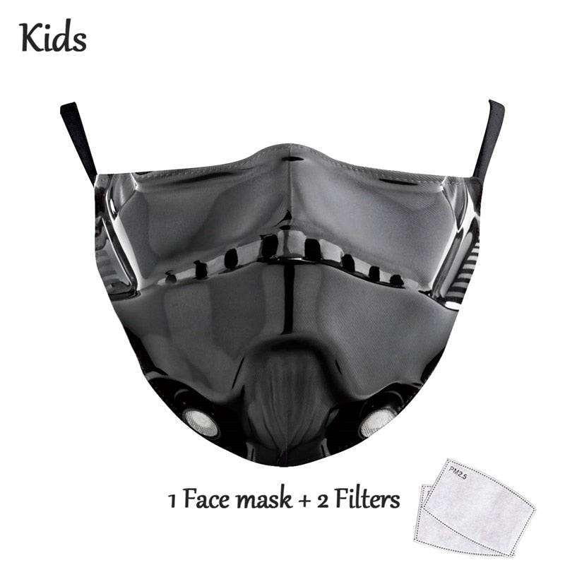 NADANBAO Adult Kid Star War Cosplay Print Face Mask Adult Kid Washable Masks Fabric Reusable PM2.5 Filters Dust Proof URB1™ Vêtements Streetwear URB1™ Vêtements Streetwear nadanbao-adul