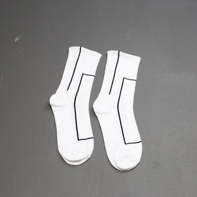 Streetwear Socks Men Stripe Compression Mens Sock White Black Happy Letter Crew Cotton Warm Korean Funny Novelty Harajuku Casual URB1™ Vêtements Streetwear URB1™ Vêtements Streetwear st
