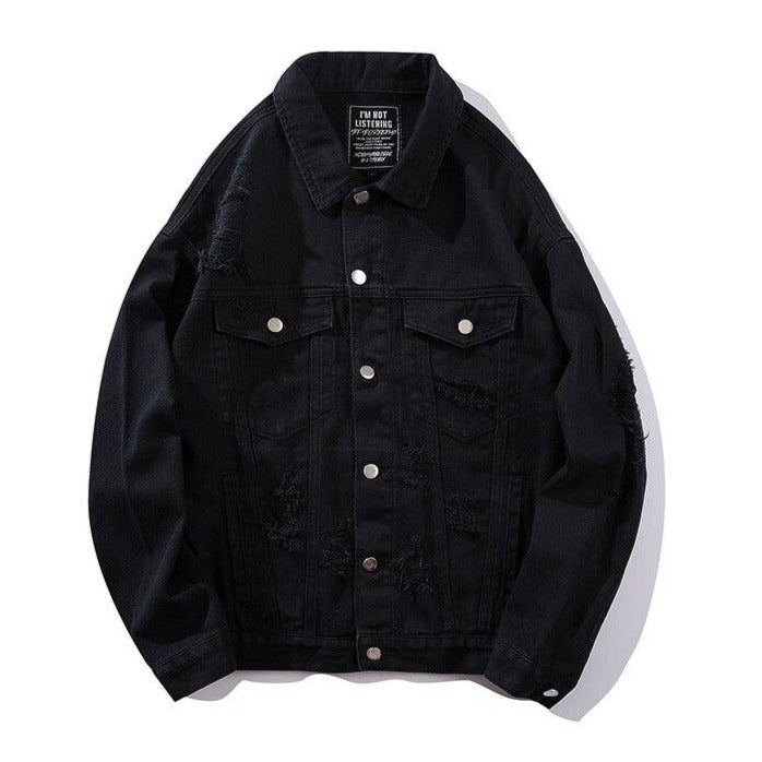 "BF.BORFEND" Veste en jean Denim Noir - URB1™ - URB1™ Vêtements Streetwear mode boutique streetwear shop