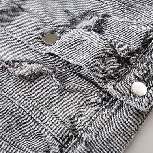 "BF.BORFEND" Veste en jean Denim Gris - URB1™ - URB1™ Vêtements Streetwear mode boutique streetwear shop