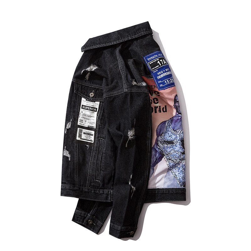 "SUPERIOR" Veste en jean denim - URB1™ - URB1™ Vêtements Streetwear mode boutique streetwear shop